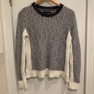 Rag & Bone White/Blue Knit Sweater Size Small